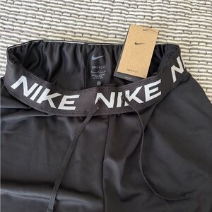 Women’s Nike Black Dri-FIT Shorts with Logo Waistband